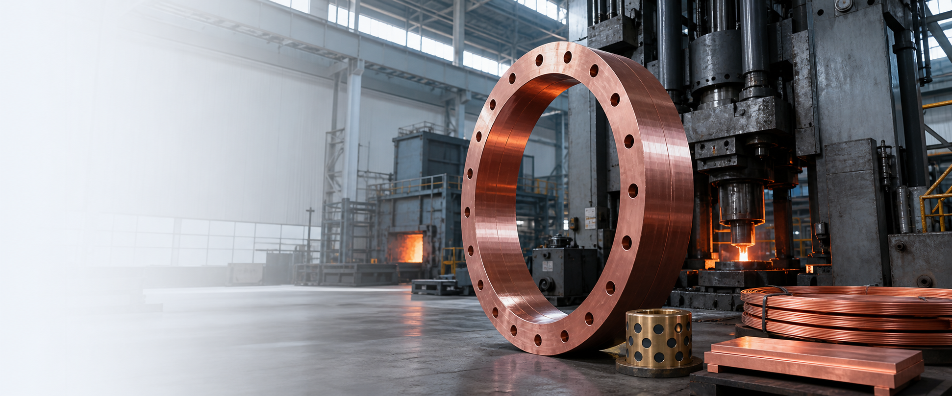 Large copper end ring in Yunkai manufacturing facility